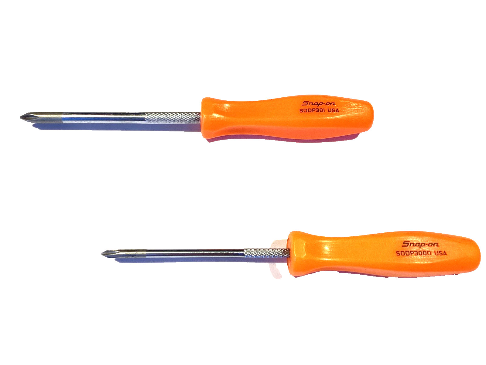 Snap On 2 Piece ORANGE Hard Handle Mini Phillips Tip Screwdriver Set VERY NICE