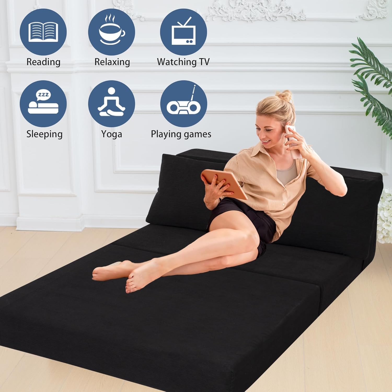 Sofa Bed Foldable Mattress Folding Sleeper Sofa Chair Bed Floor Mattress