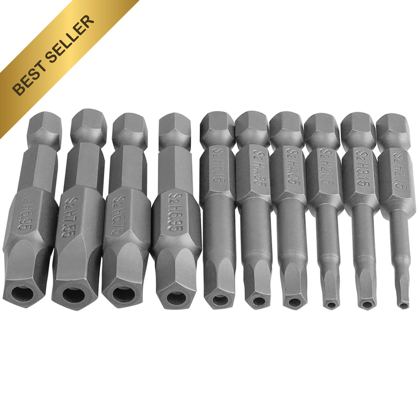 10Pc 5 Point Security Torx Screwdriver Bits 2in Magnetic 1/4in Hex Shank Set
