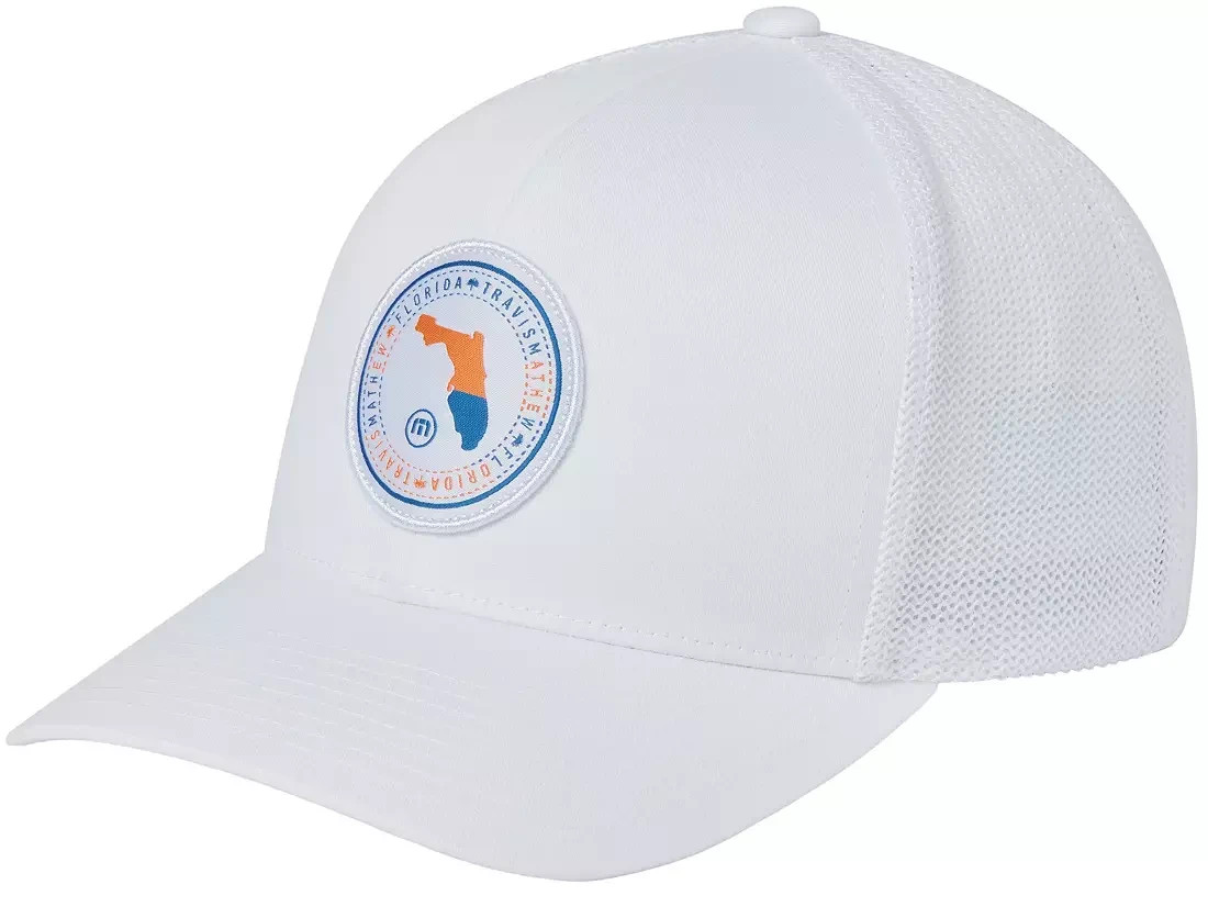 Travis Mathew Later Gator 2.0 Florida State Snapback Golf Hat Cap White