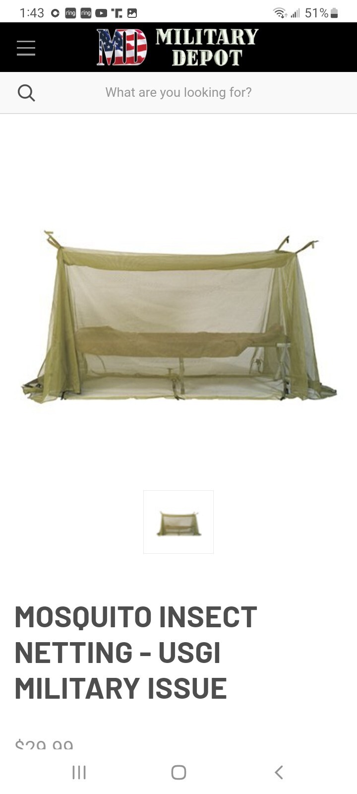 USGI Insect Barrier Field