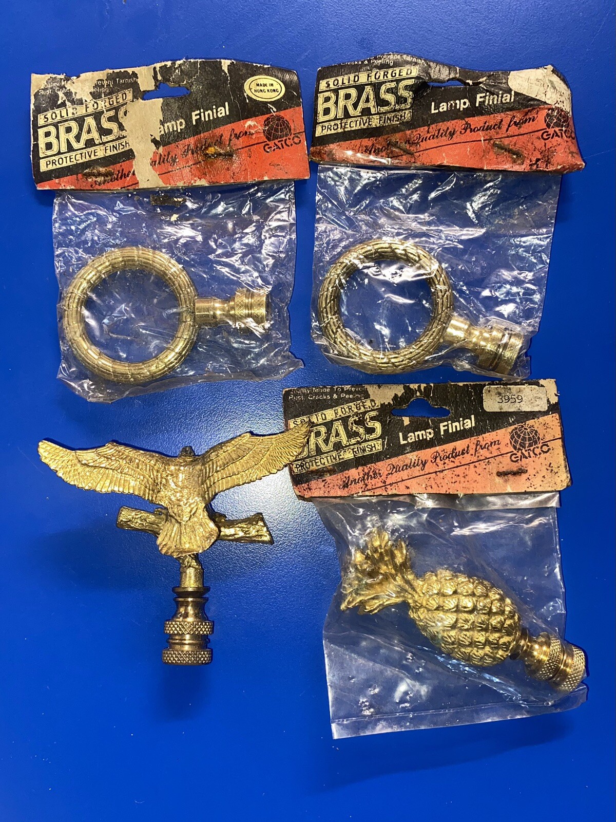 solid forged brass lamp finial Protective Finish GATCO Made In China (4) Pieces