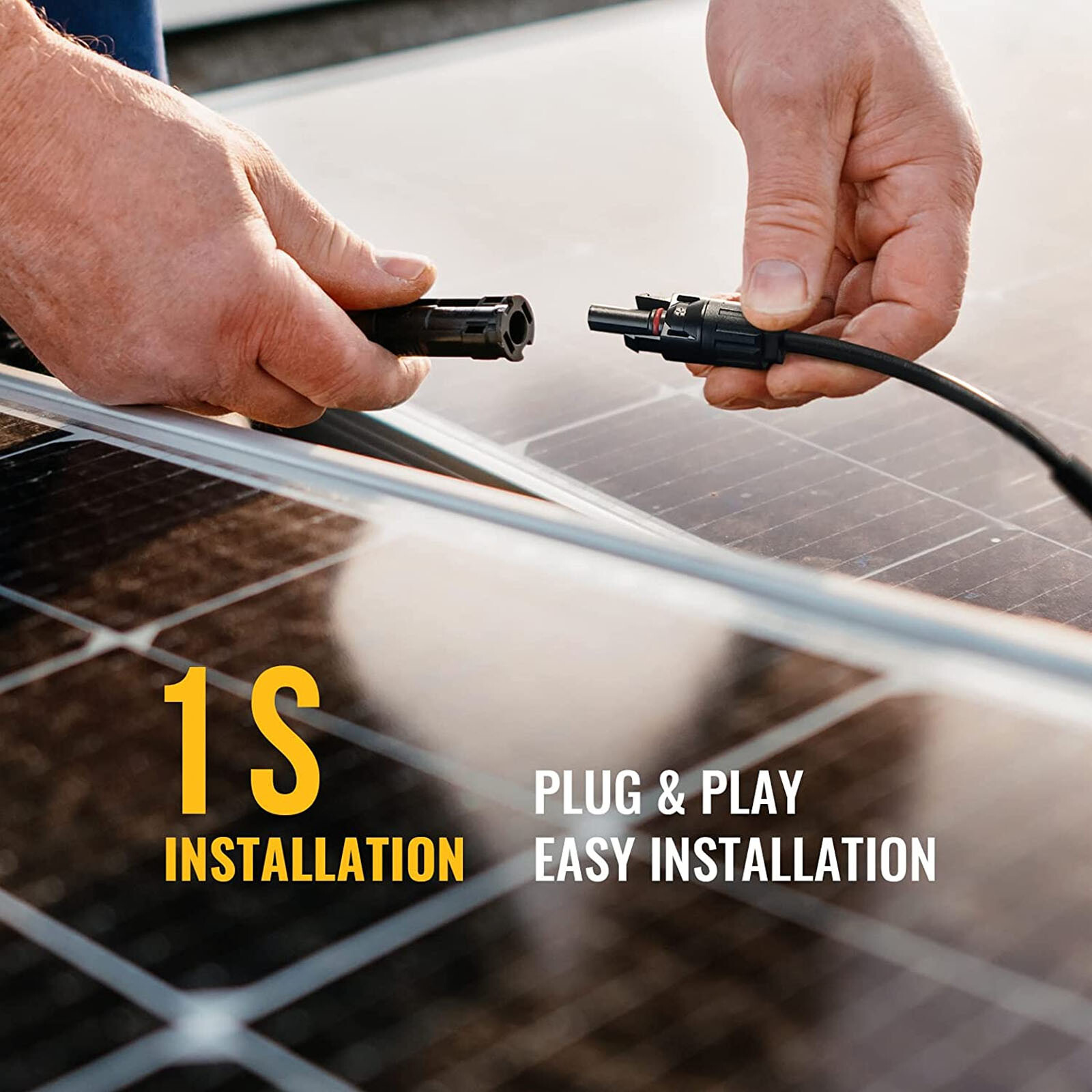 Solar Panel Y Branch Cable Waterproof Connection Adapter Connector Extension US