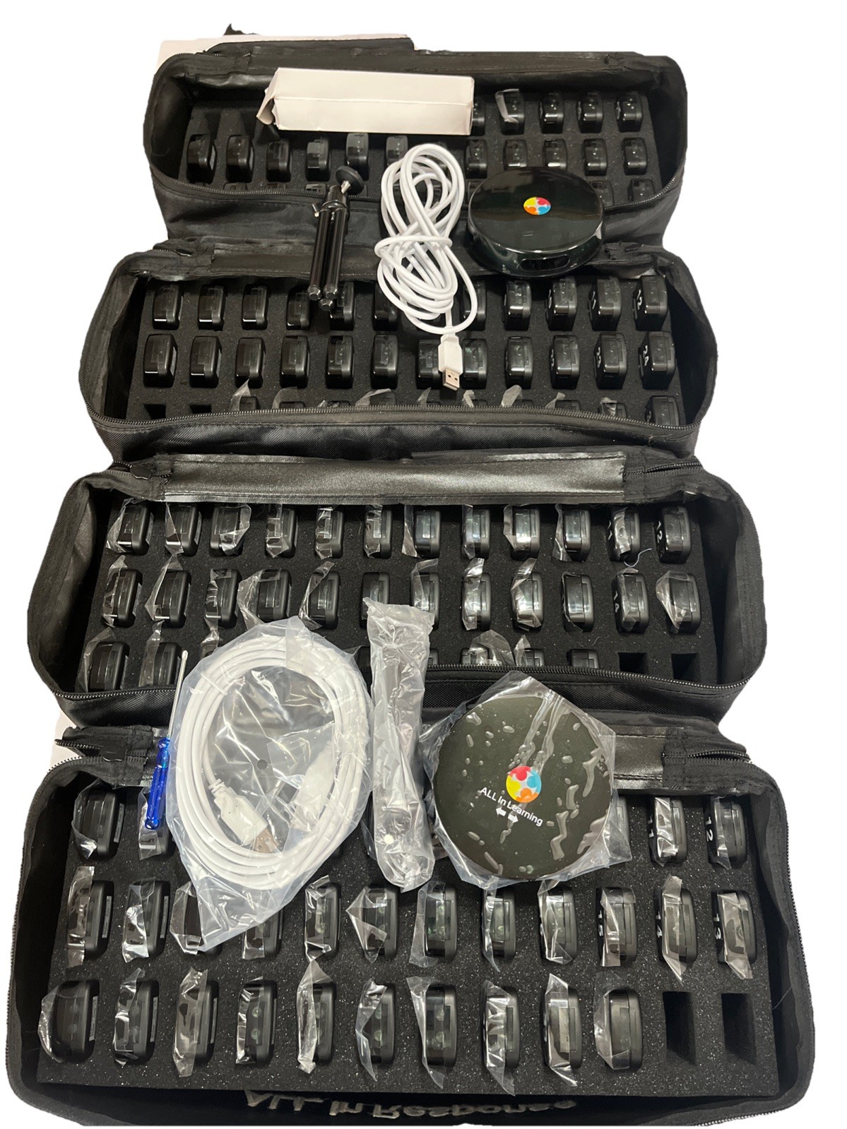 ALL In Learning Clicker Remote Lot -  136 Student Response Remotes + 2 Dongles