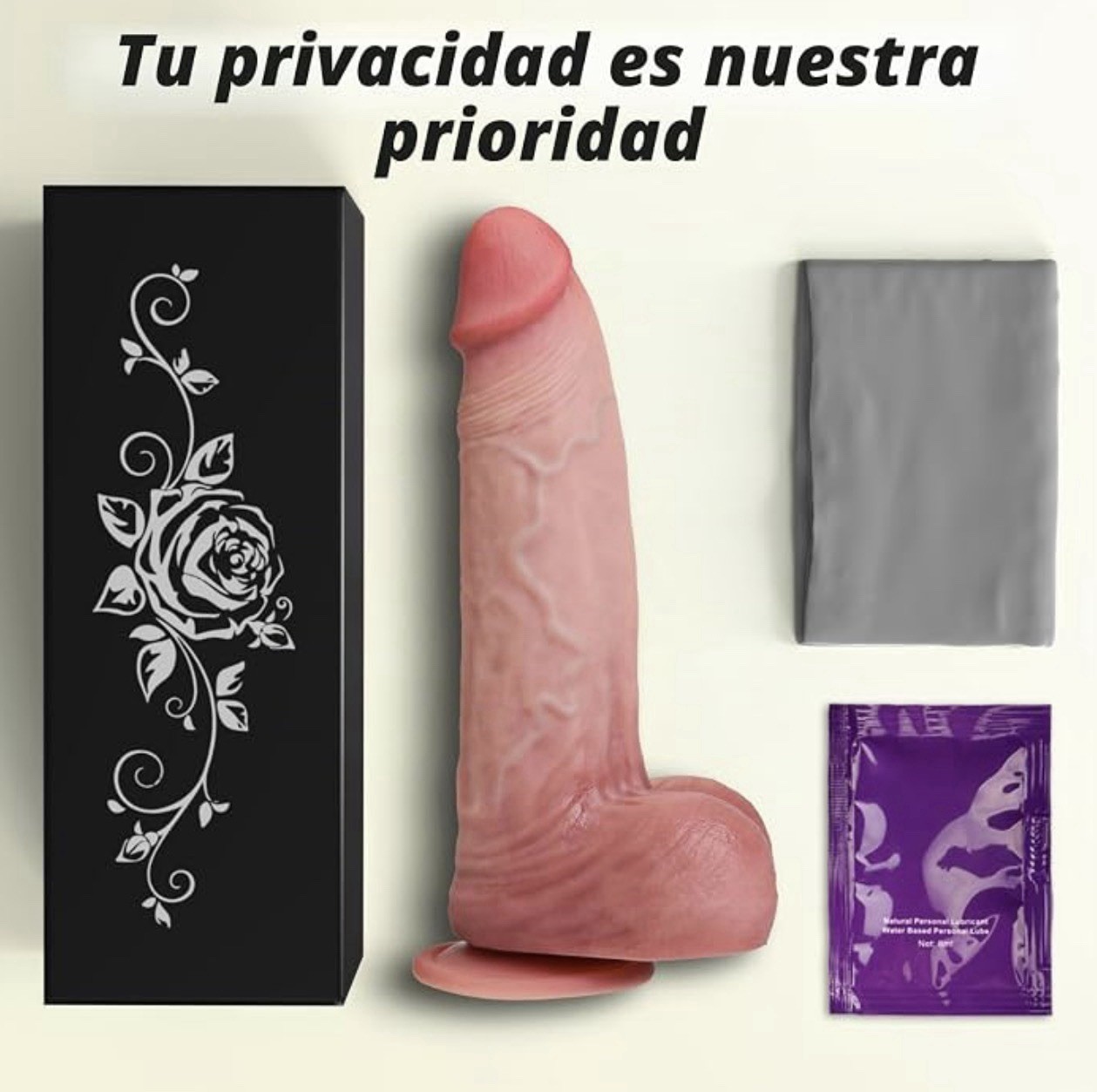 8.8” Dual-Density Realistic Silicone Dildo with Strong Suction Cup