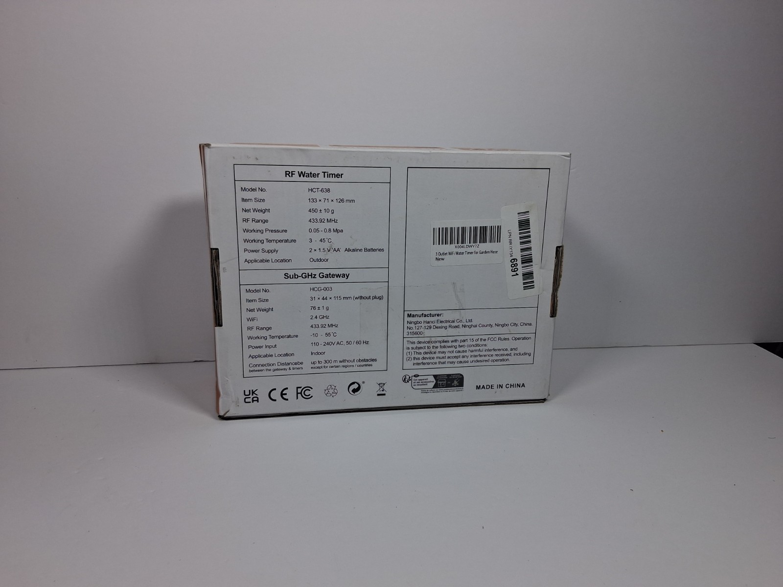 XinFuture Wireless RF Water Timer w/ Sub-GHz Gateway, 3 Outlet, App Control