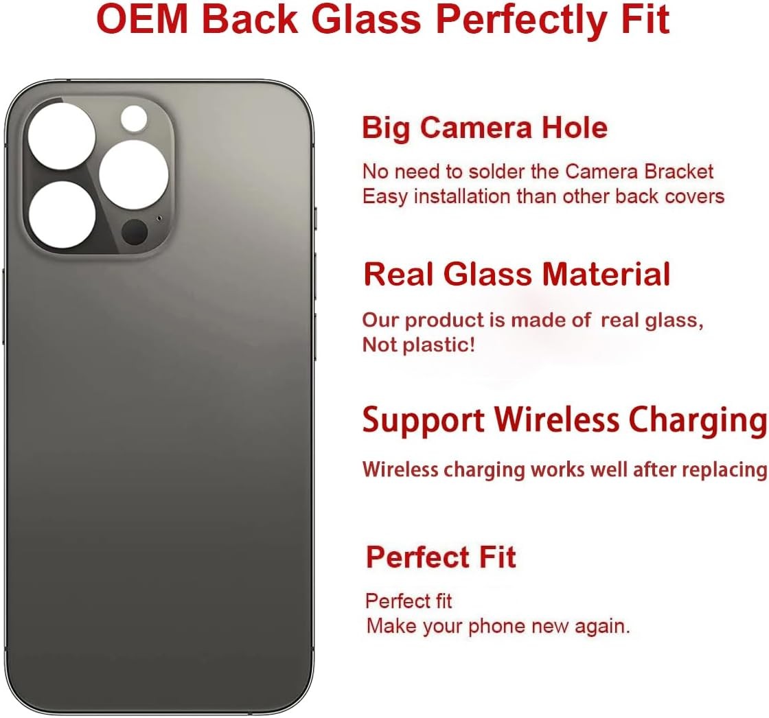 OEM Rear Cover Back Glass Replacement for iPhone 13 pro max 6.7 Graphite