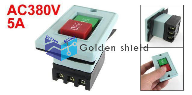 QKS2-5 On/Off Self Locking Push Button Switch 3 Phase 3P 380V AC 5A✦Kd