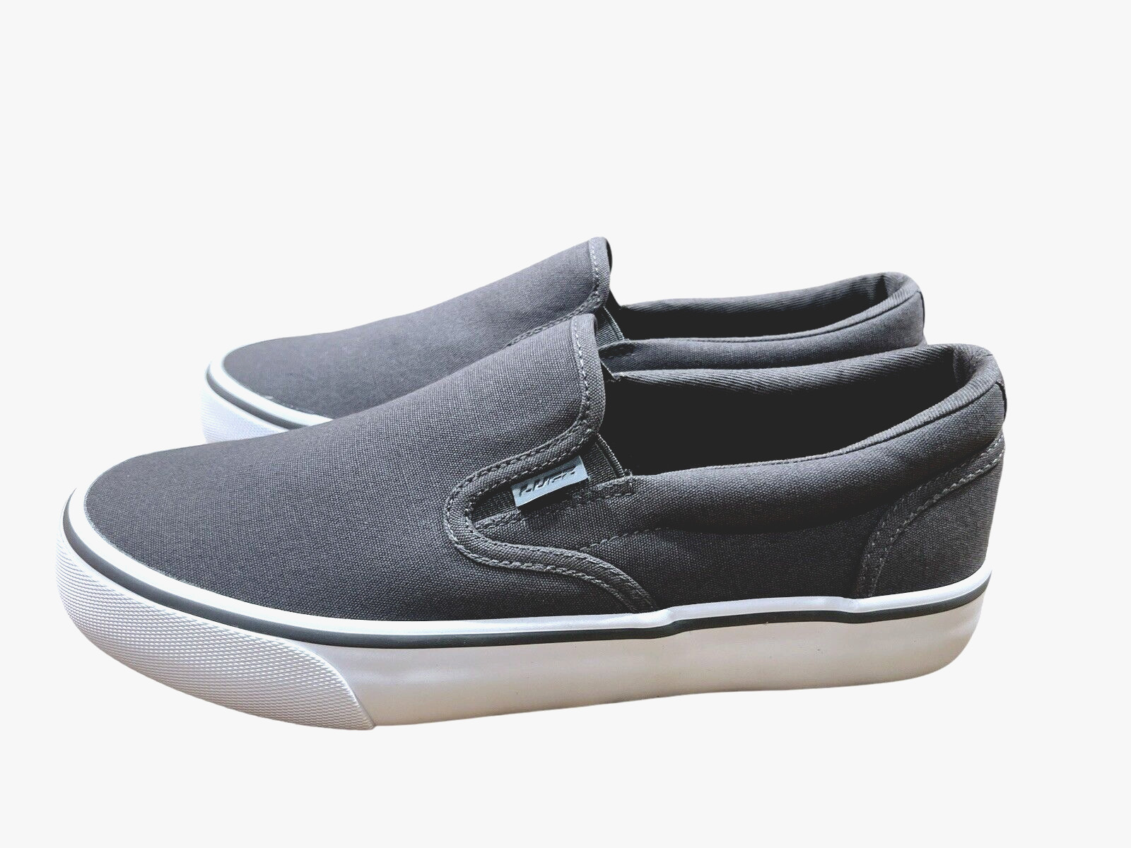 Lugz Men's Sammy Canvas Slip-On Sneakers Size 7.5 Grey Comfy Casual Shoes-NEW