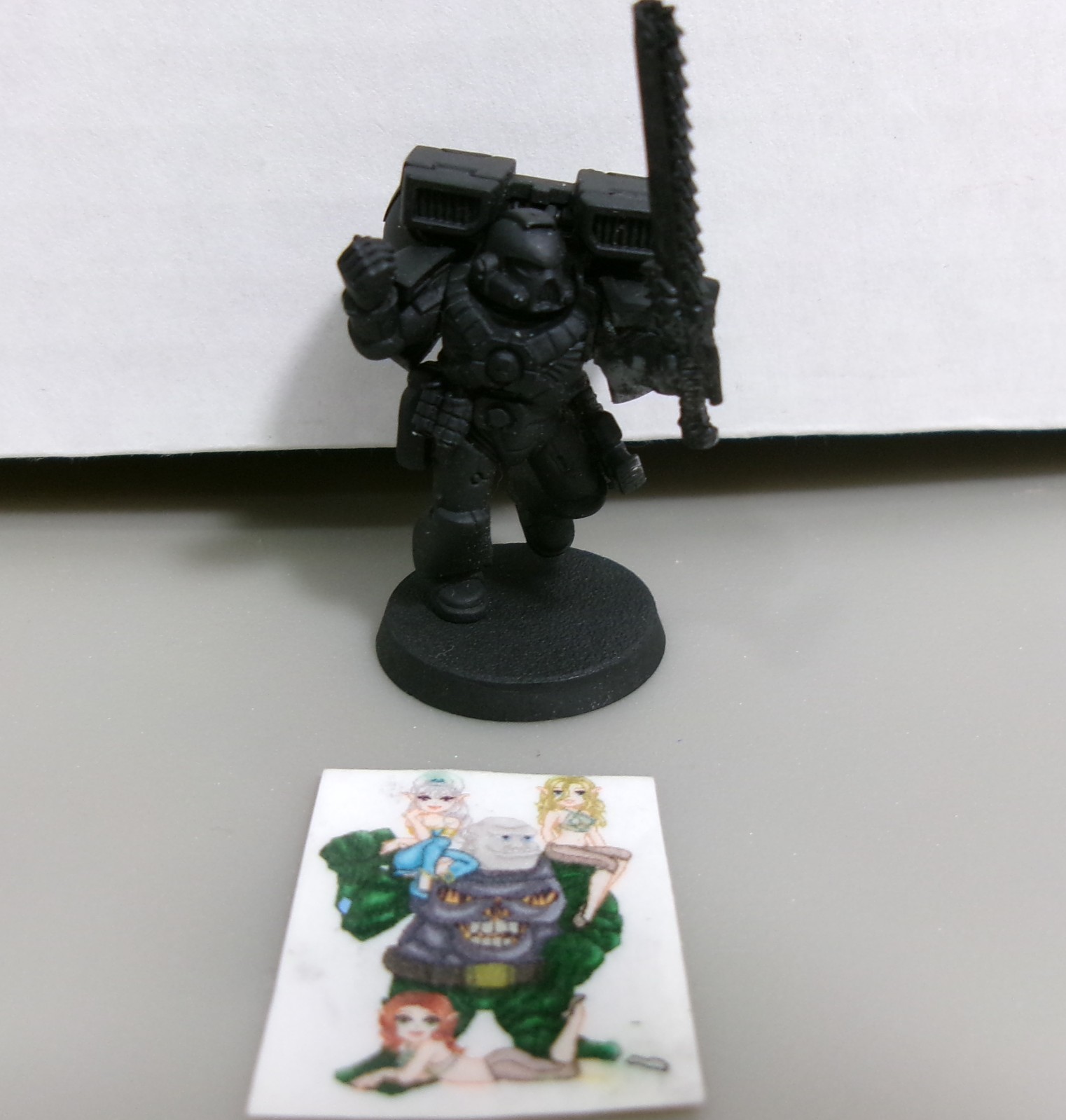 =Warhammer 40k SPACE MARINE Plastic Space Marine w/ Chainsword C7*