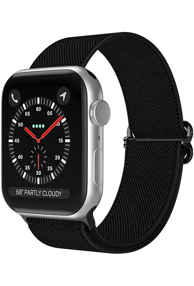 Worryfree Gadgets Stretchy Nylon Band for Apple Watch 38/40/41mm, 42/44/45mm