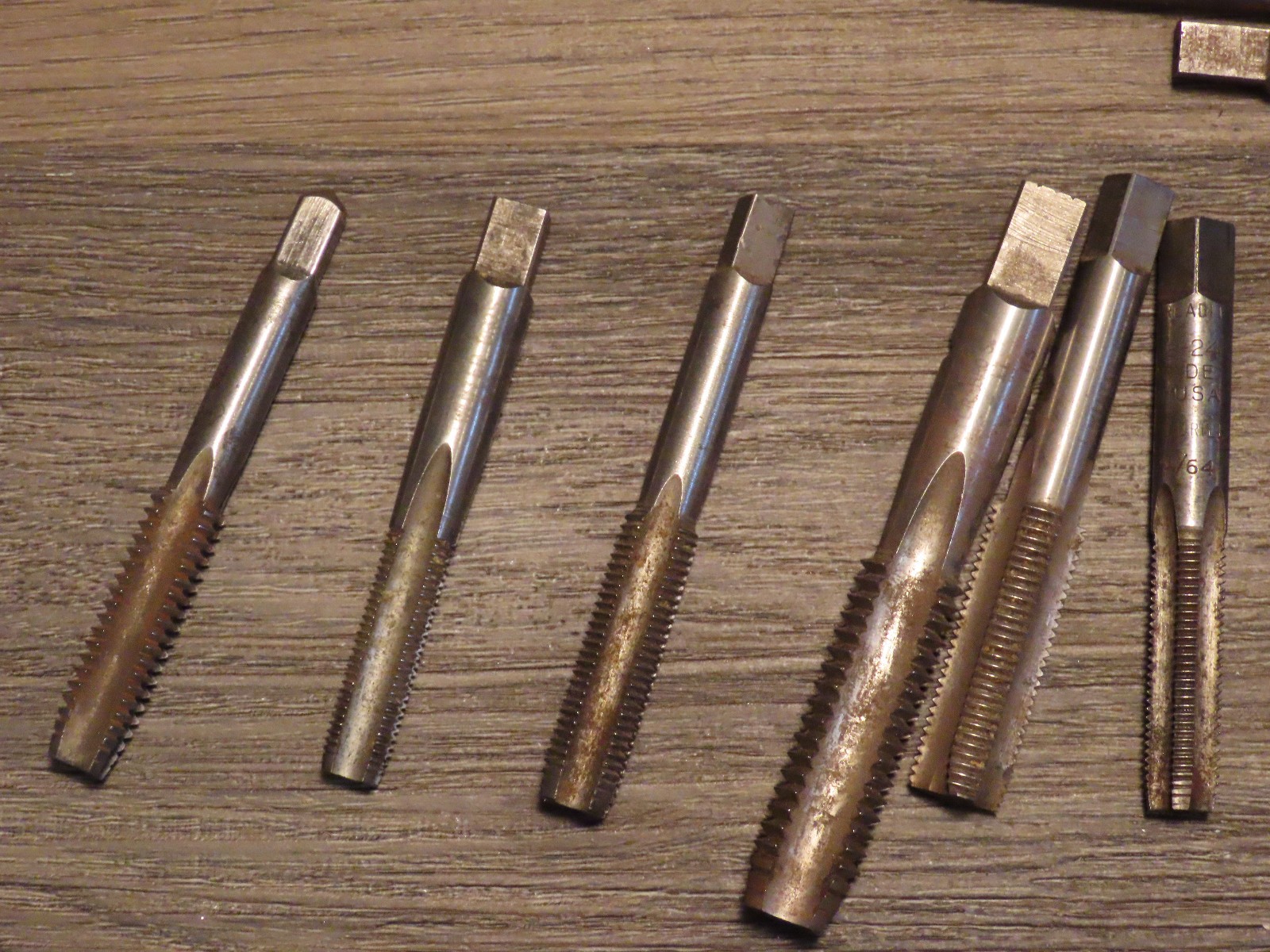 Lot Of Vintage Tap and Die Tools , Bits , Taps Dies Metalwork Tooling Wells