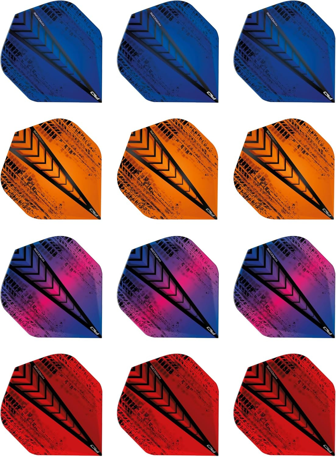 RED DRAGON Hardcore Selection Pack Extra Thick Standard Dart Flights