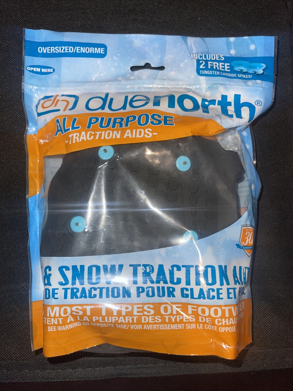 Due North All Purpose Ice & Snow Traction Aid Shoe Cover Size (Oversized)