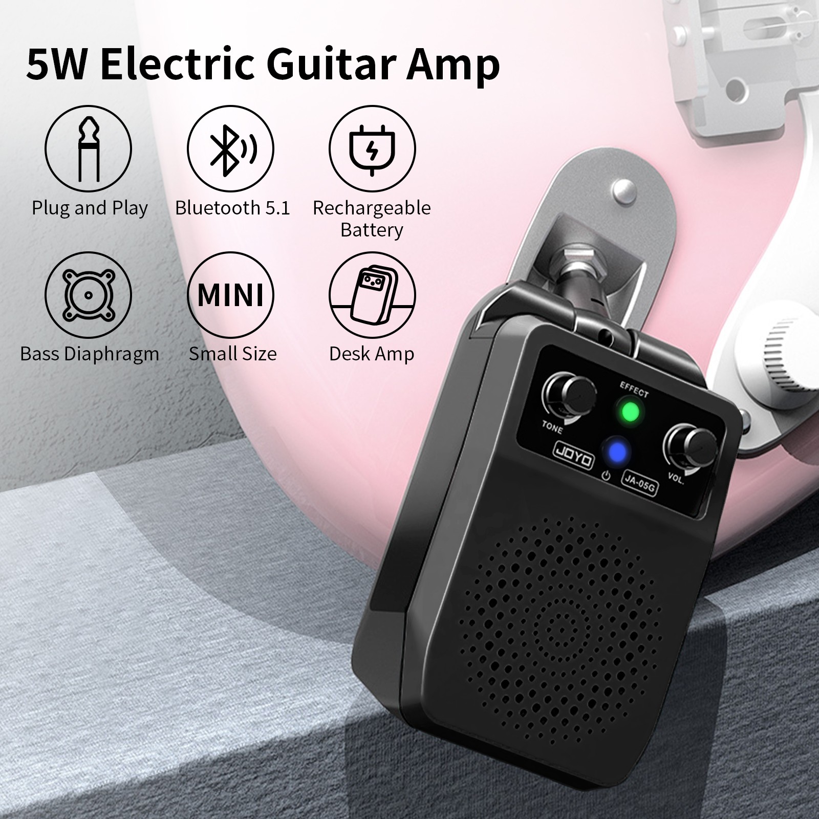 JOYO Electric Guitar Amplifier JA-05G Four Guitar Effects With Bluetooth（OPEND）