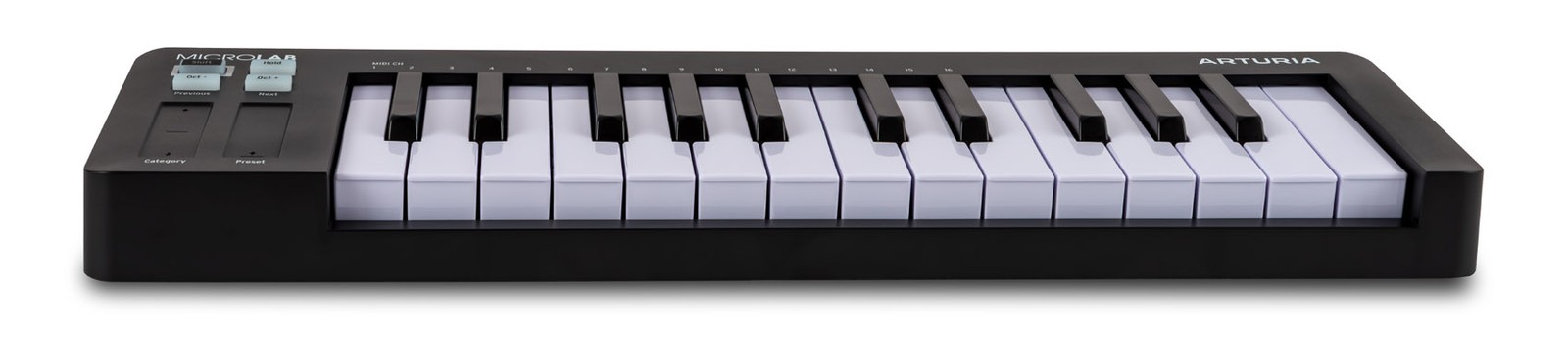 Arturia MICROLAB MK3 Black 25-Key MIDI USB Keyboard Controller+Carry Case