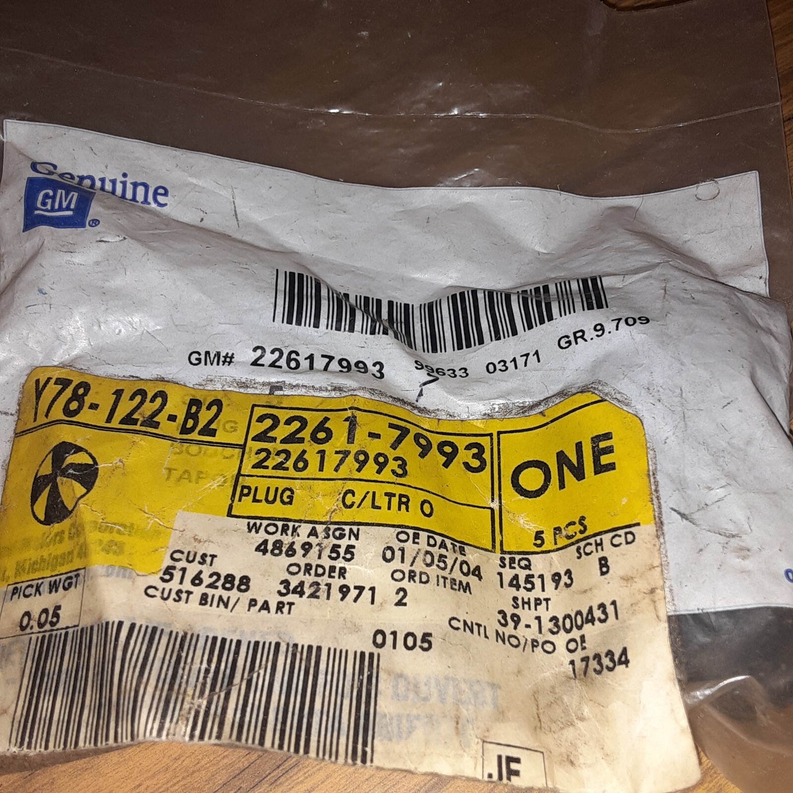( 2) GENUINE GM 22634094 Cigarette Lighter Plug F5