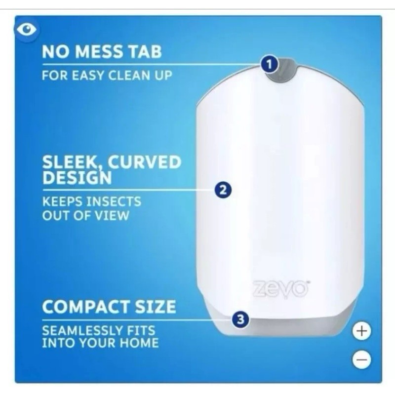 Zevo Flying Insect Trap Starter Kit, 2 Devices + 6 Refills (new)