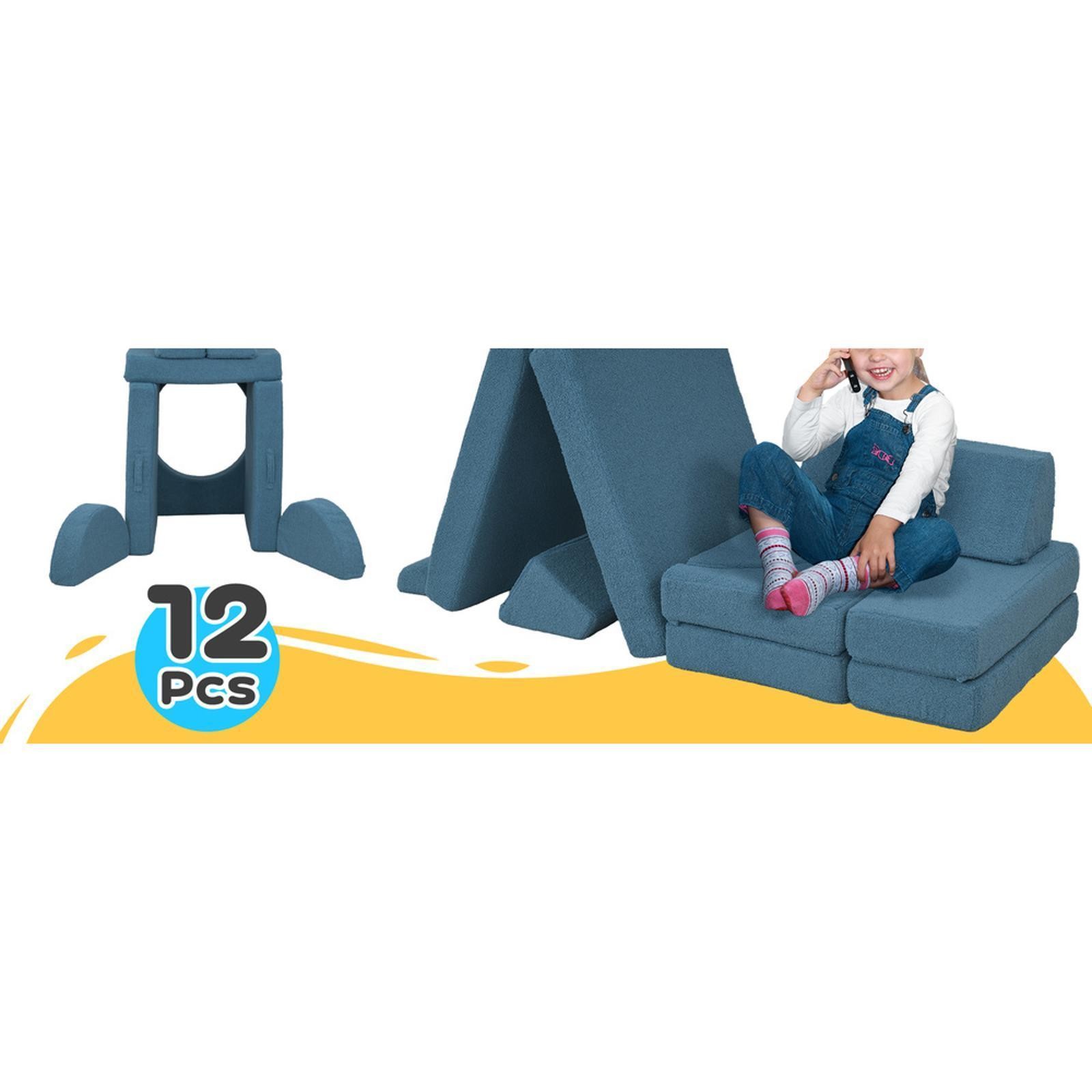 Kids Playroom Modular Couch by , 12 Creative Sofa Set with Soft Foam for