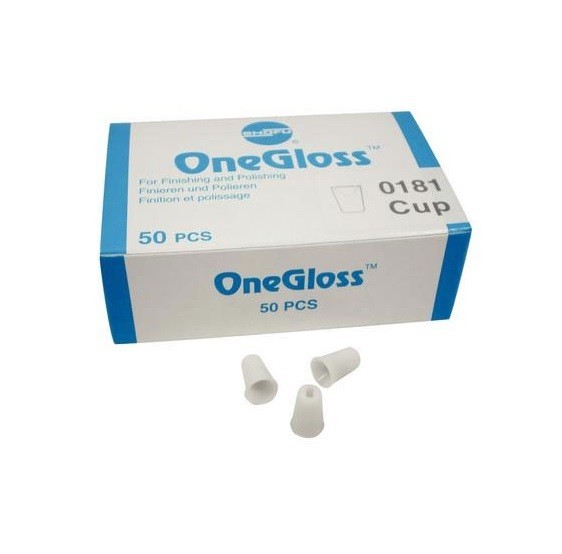 OneGloss Cups, Unmounted 50/Pk. One-step silicone composite finisher #0181