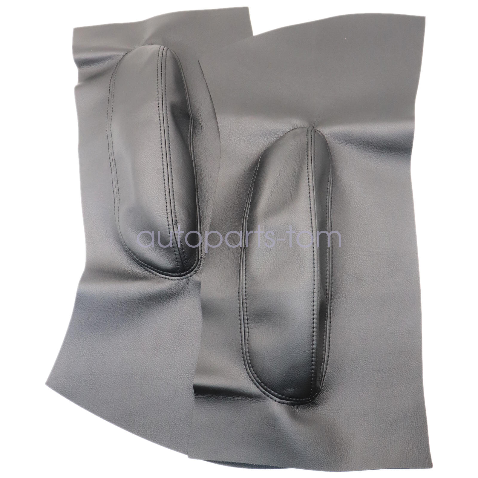 For 1998-2010 VW Beetle Door Panel Insert Card Leather Cover 2Pcs Black
