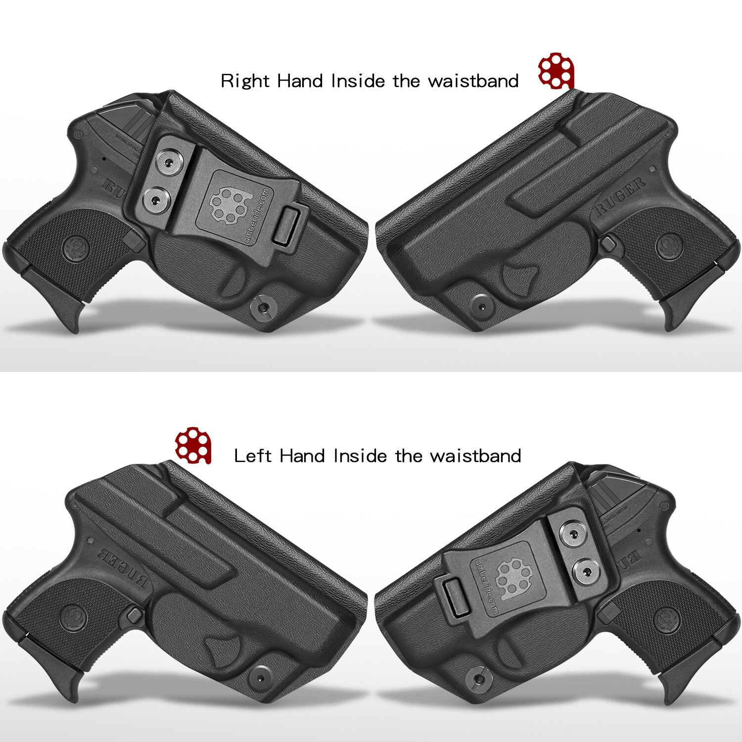 Amberide Ruger IWB KYDEX Holster for Ruger LCP 380 Auto Inside Pistol Concealed