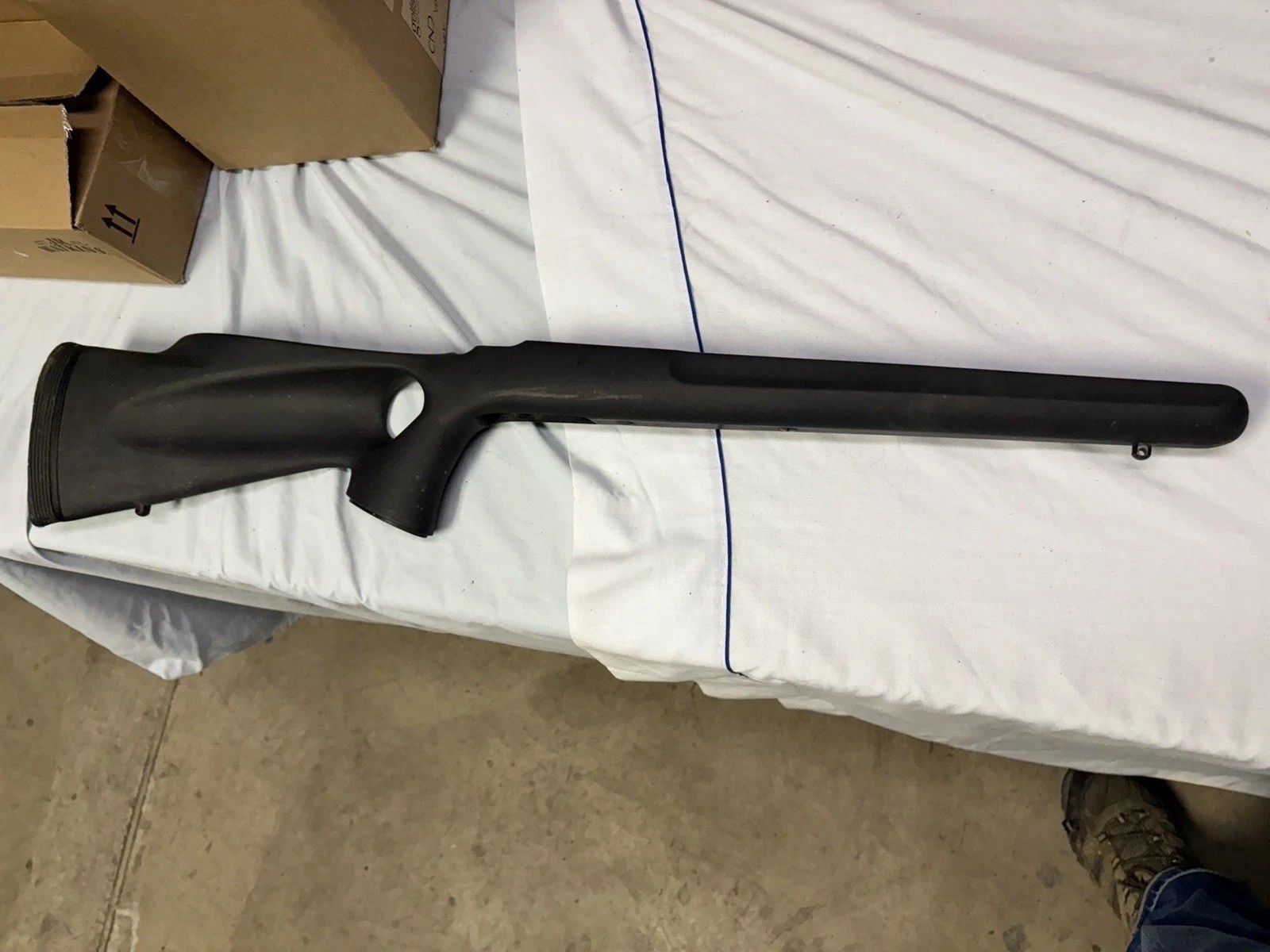 TC Thompson Center Omega Black Synthetic Thumb hole Stock RH Black Powder Inline
