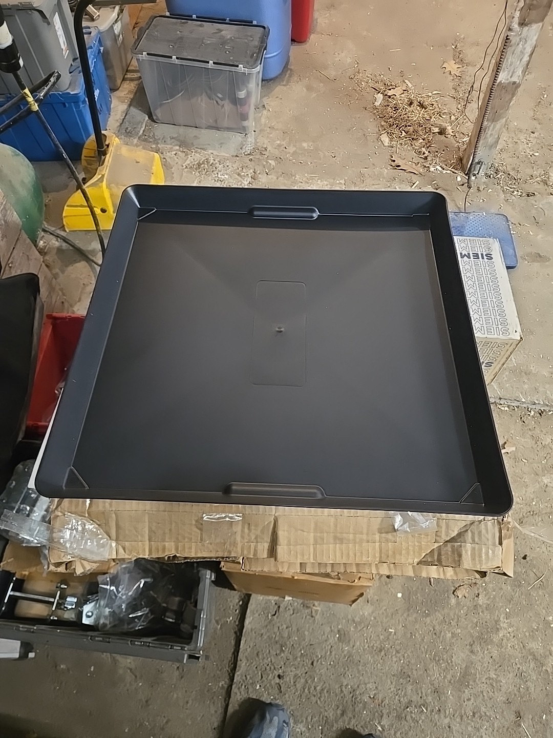 WirthCo 40092 Funnel King Drip Tray Black Plastic 22x22x1.5 Inches