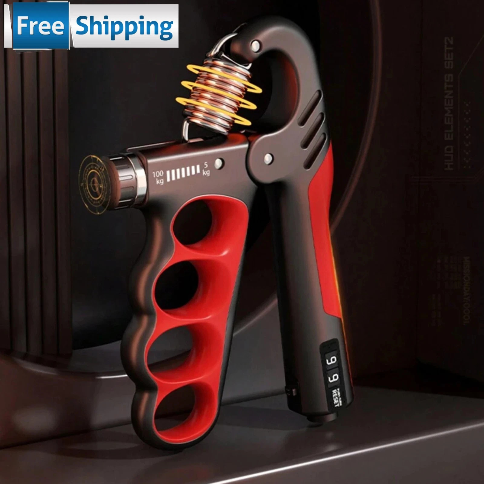 Hand Grip Strengthener & Automatic Counter with Adjustable Resistance 5-100KGVie