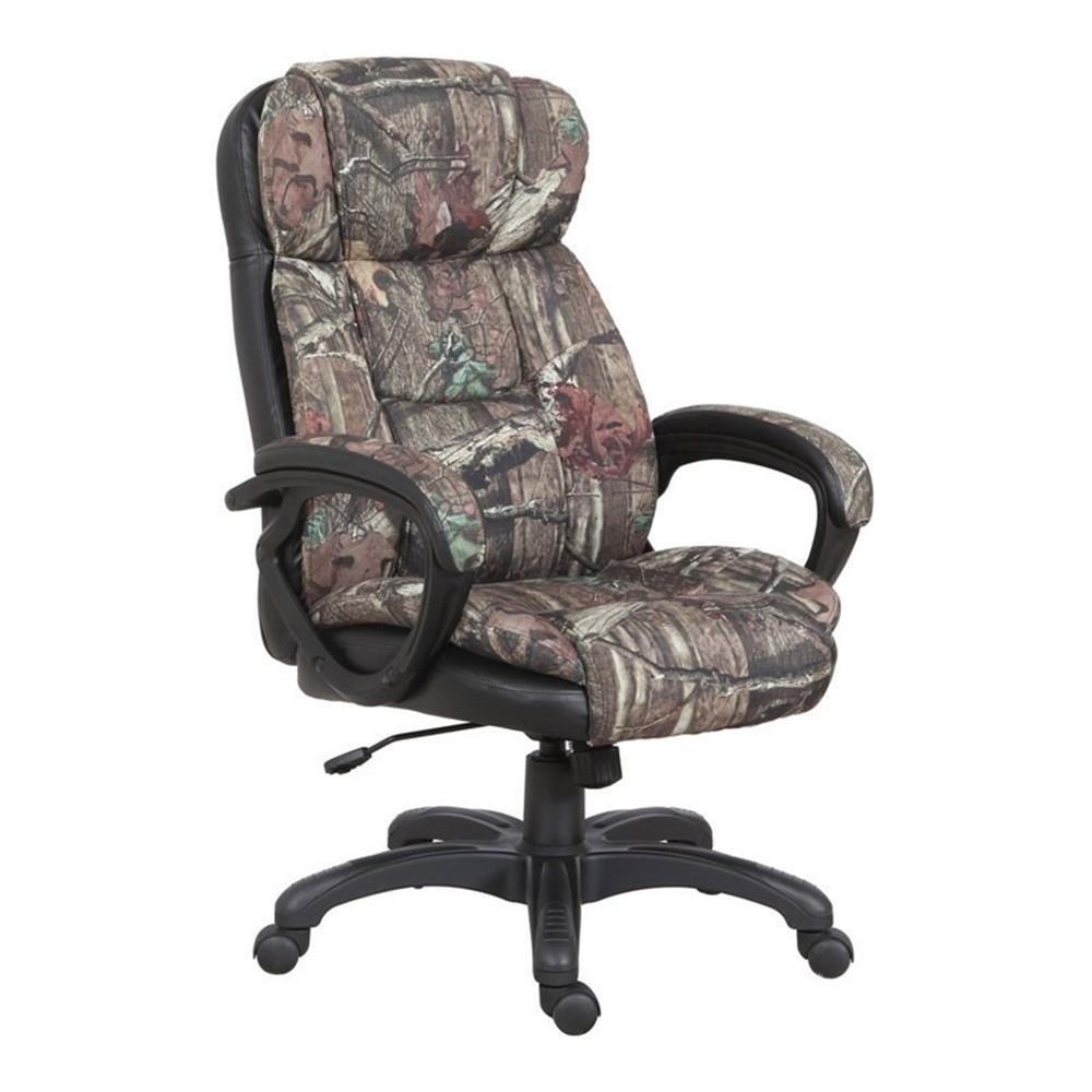 OS Home and Office Furniture 45.25" Fabric Executive Chair in Mossy Oak/Black