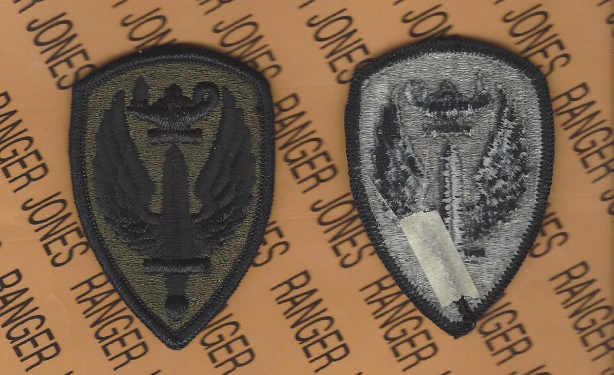 US Army Aviation Logistics Command OD Green & Black BDU uniform patch m/e