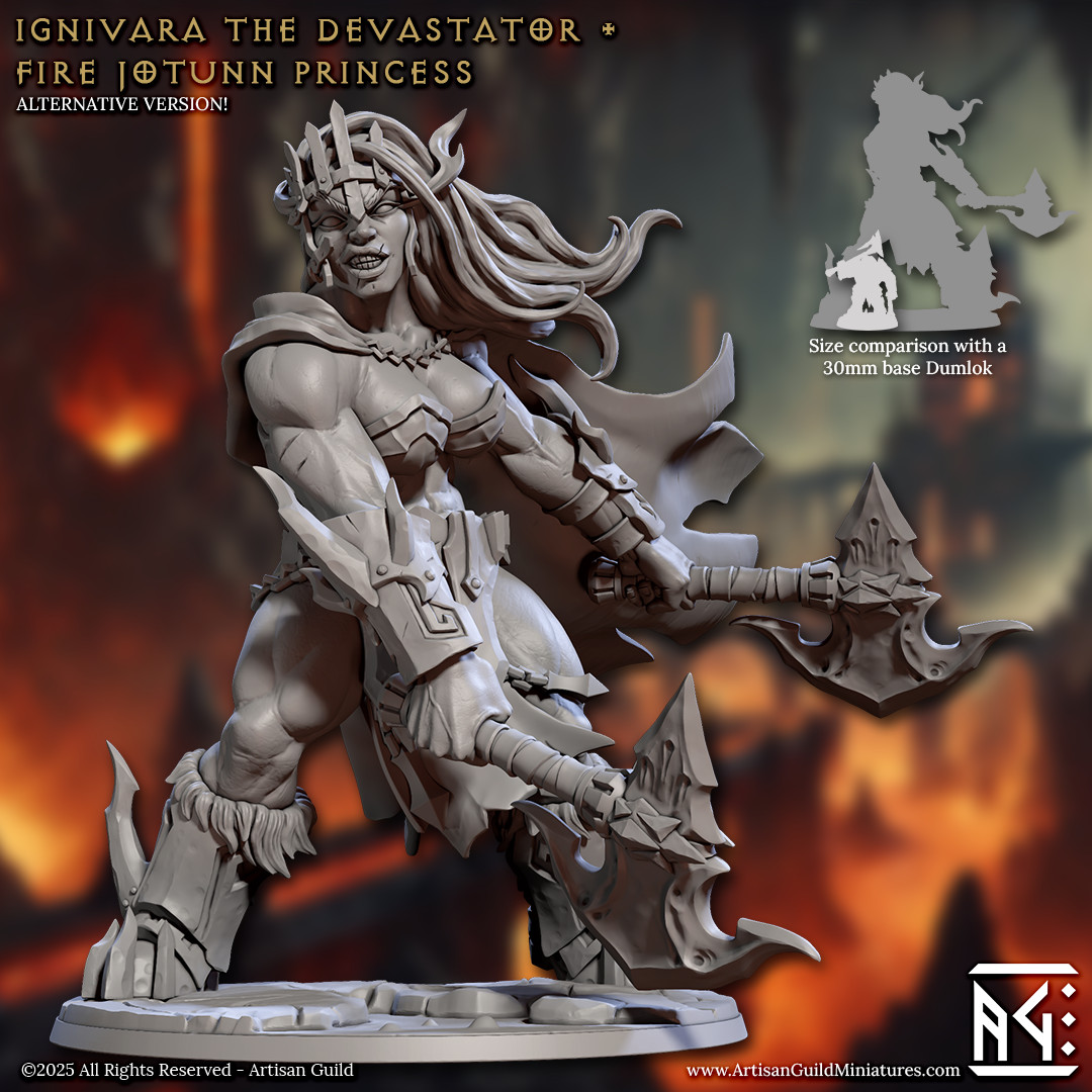 Epic Fire Giant Princess - Magma Queen - Artisan Guild - Dungeons and Dragons