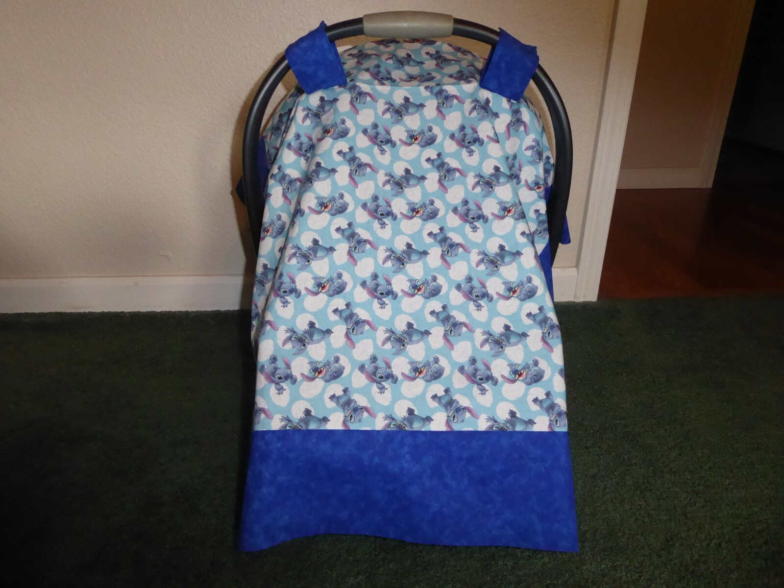 STITCH of LILO & STITCH car seat canopy cover w or without peekaboo opening