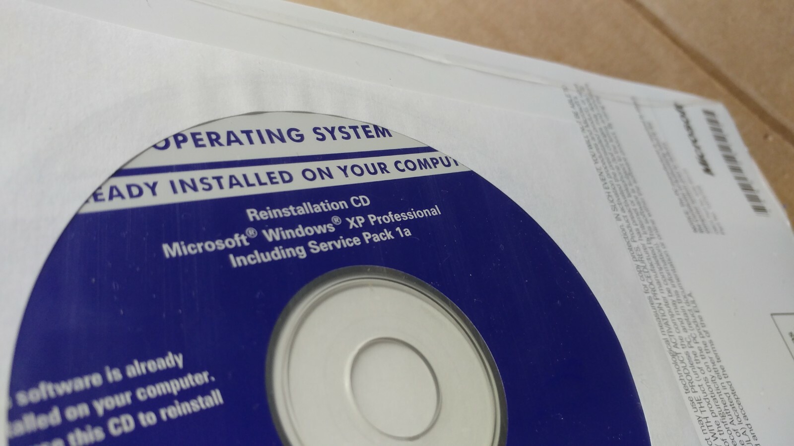 Brand New Dell Windows XP Professional Pro SP1 Re-installation CD