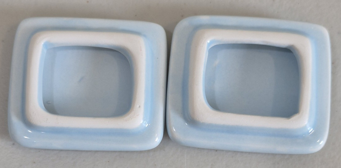 2 Ceramic Keepsake Boxes First Tooth First Curl 2"x1.75"