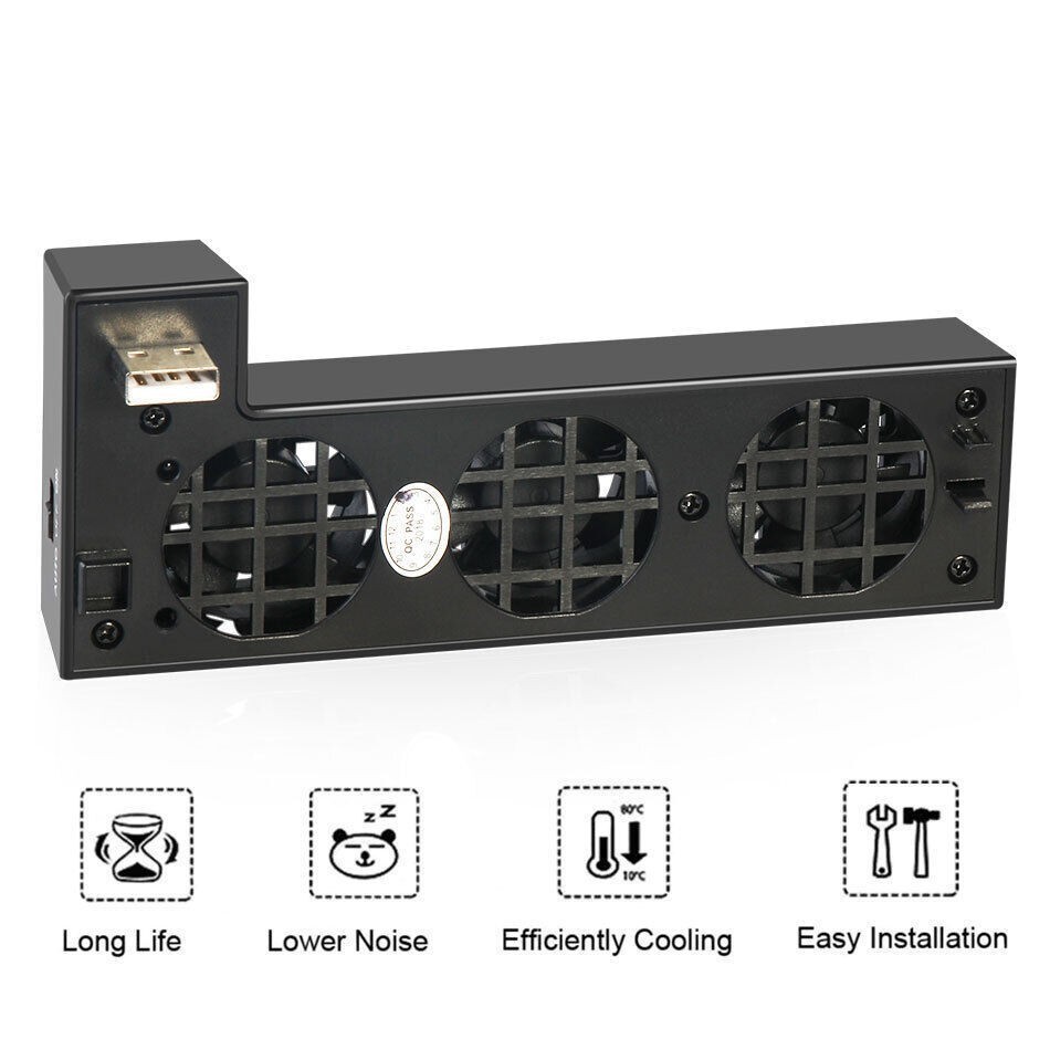 Game Machine Cooling Fan with 3 Fans for Xbox One X Game Console Accessories CCG