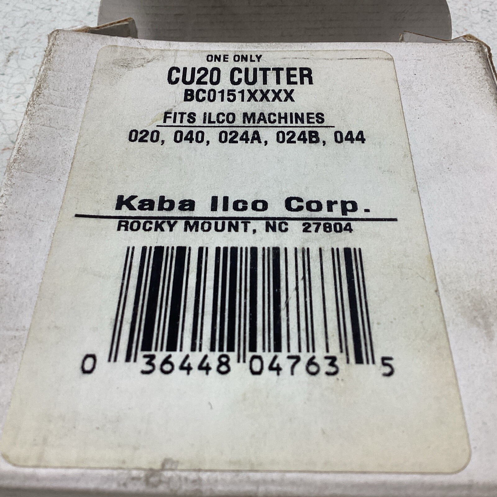 Kaba ILCO CU20 MACHINE CUTTER KEY MACHINE New in box Sealed