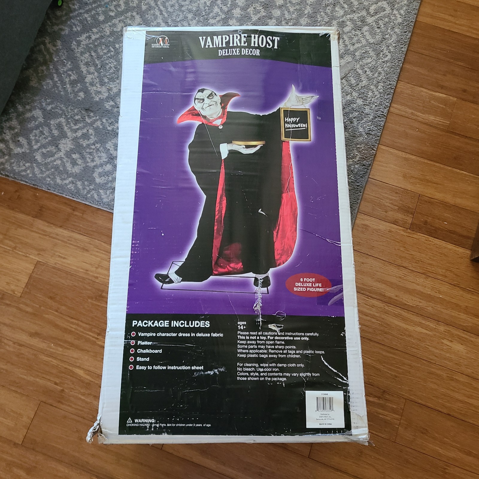 Vampire Host Deluxe Decor Seasonal Visions International Vintage Halloween 6 Ft