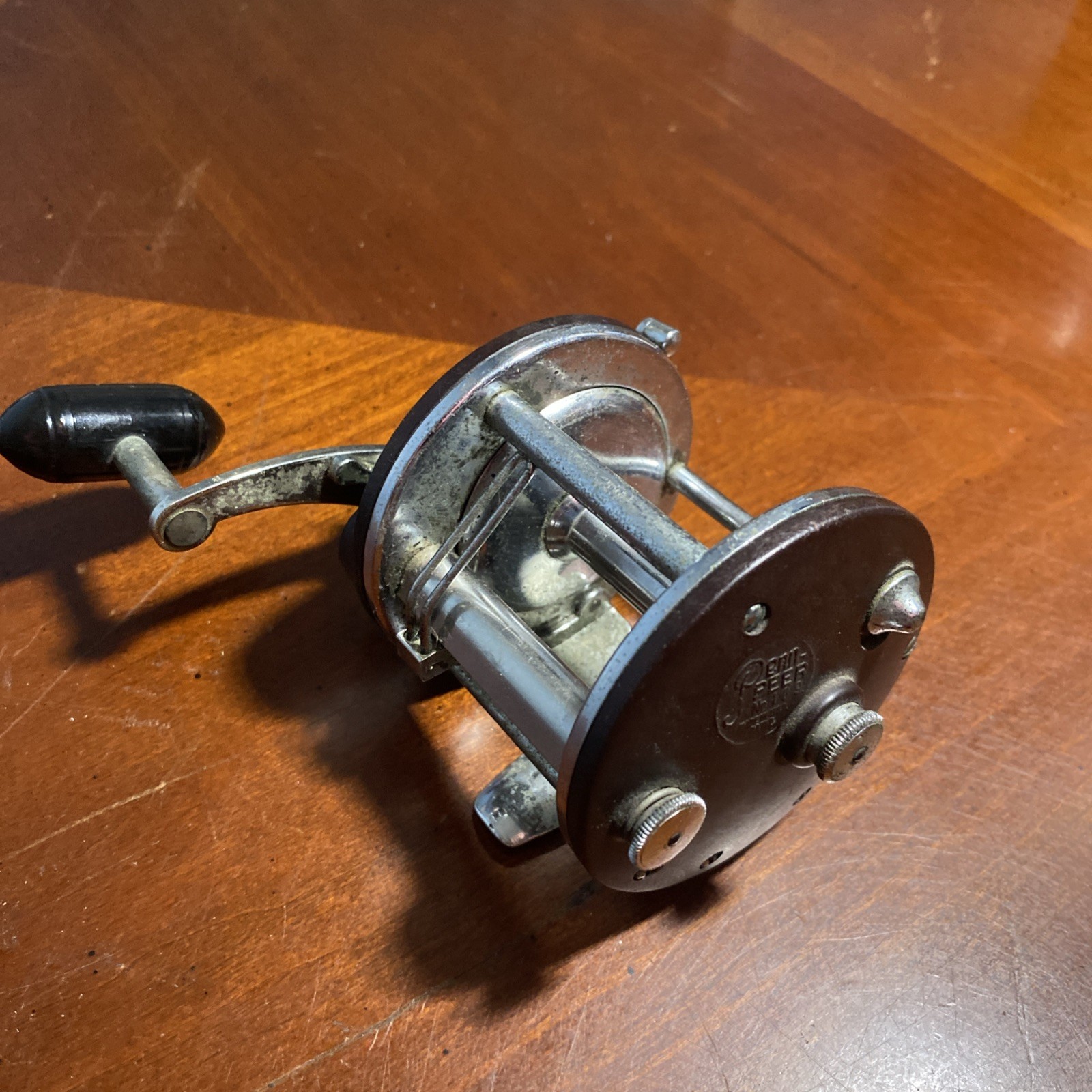 Vintage Penn Peer No. 109 Fishing Reel Black Handle *Works But Needs Cleaning*