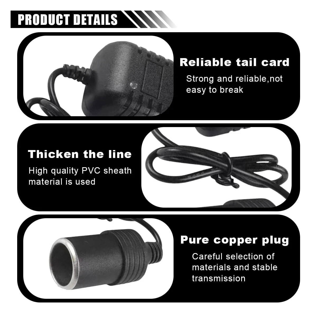 AC to DC Converter, 2A 24W Car Cigarette Lighter Socket Adapter to Wall Plug