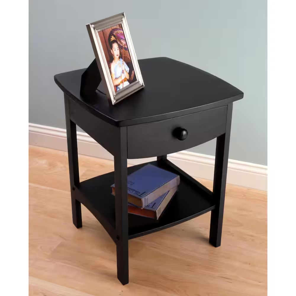 Claire Accent Table Black Finish Free Shipping New
