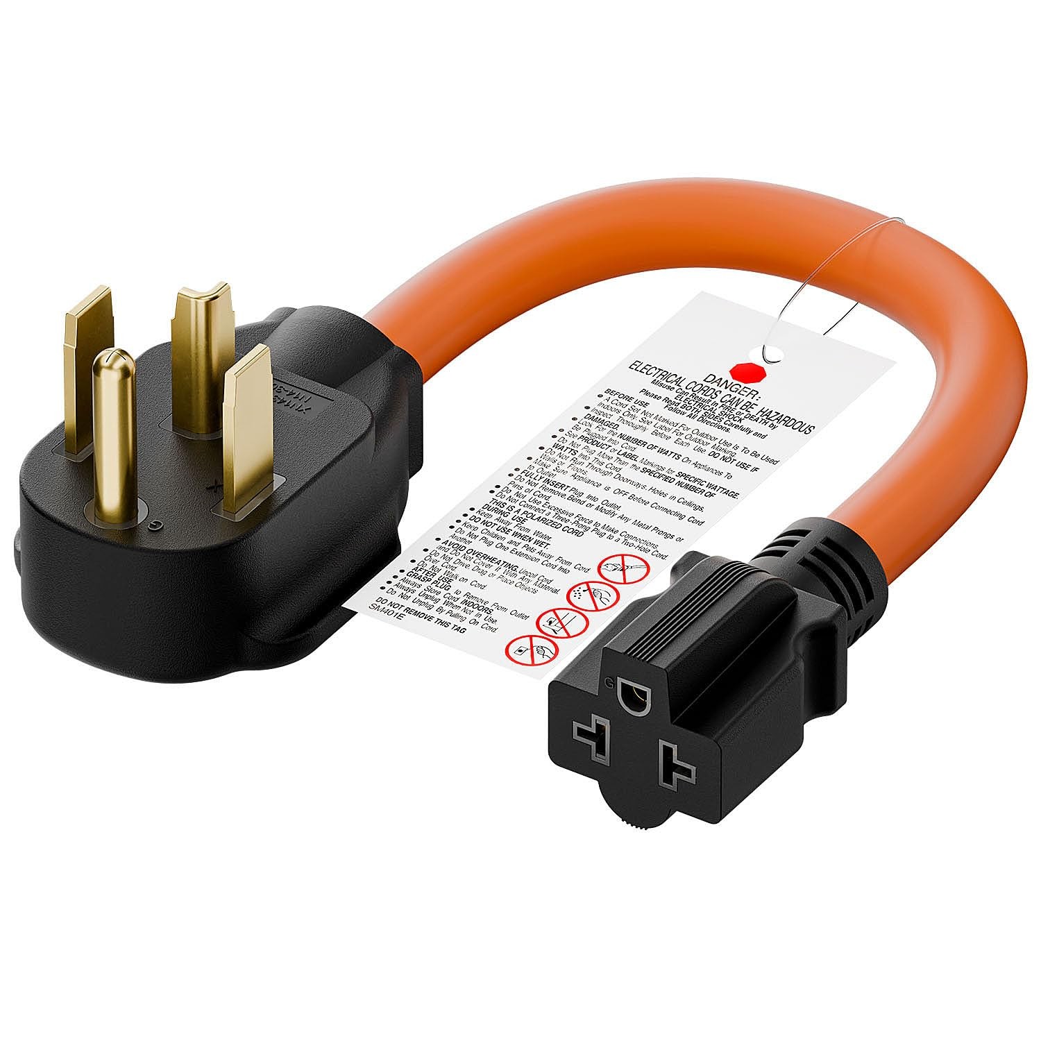 Nema 14-30P to 5-15R/5-20R/6-15R/6-20R Adapter Cord 50Amp Dryer Plug Male to