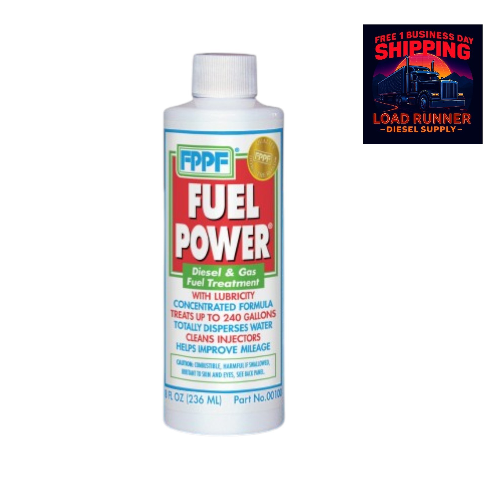 00100 FPPF Fuel Power 8oz Treats 240 Gallons – Water Eliminator Injector Cleaner