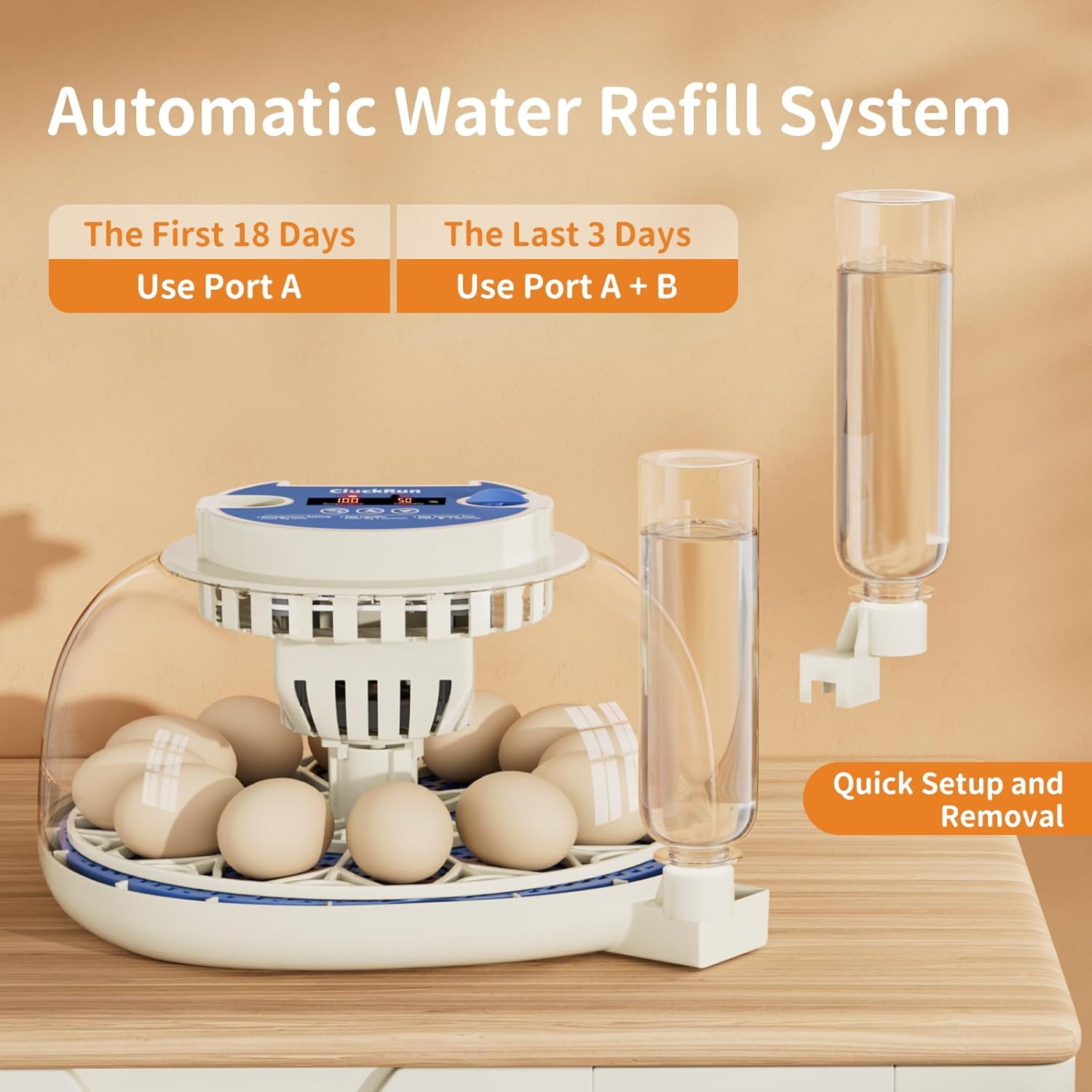 12 Egg Incubators for Hatching Eggs, Temperature and Humidity Control, Automatic