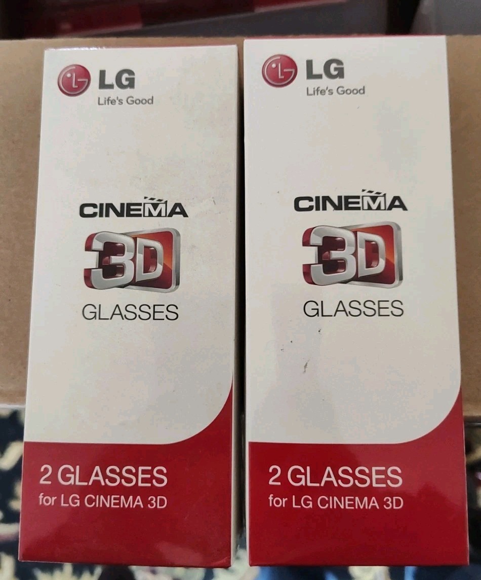 3 Pair LG Life's Good Cinema 3D 3-D Movie TV Glasses Bundle 3pk AG-F310 NIB NEW