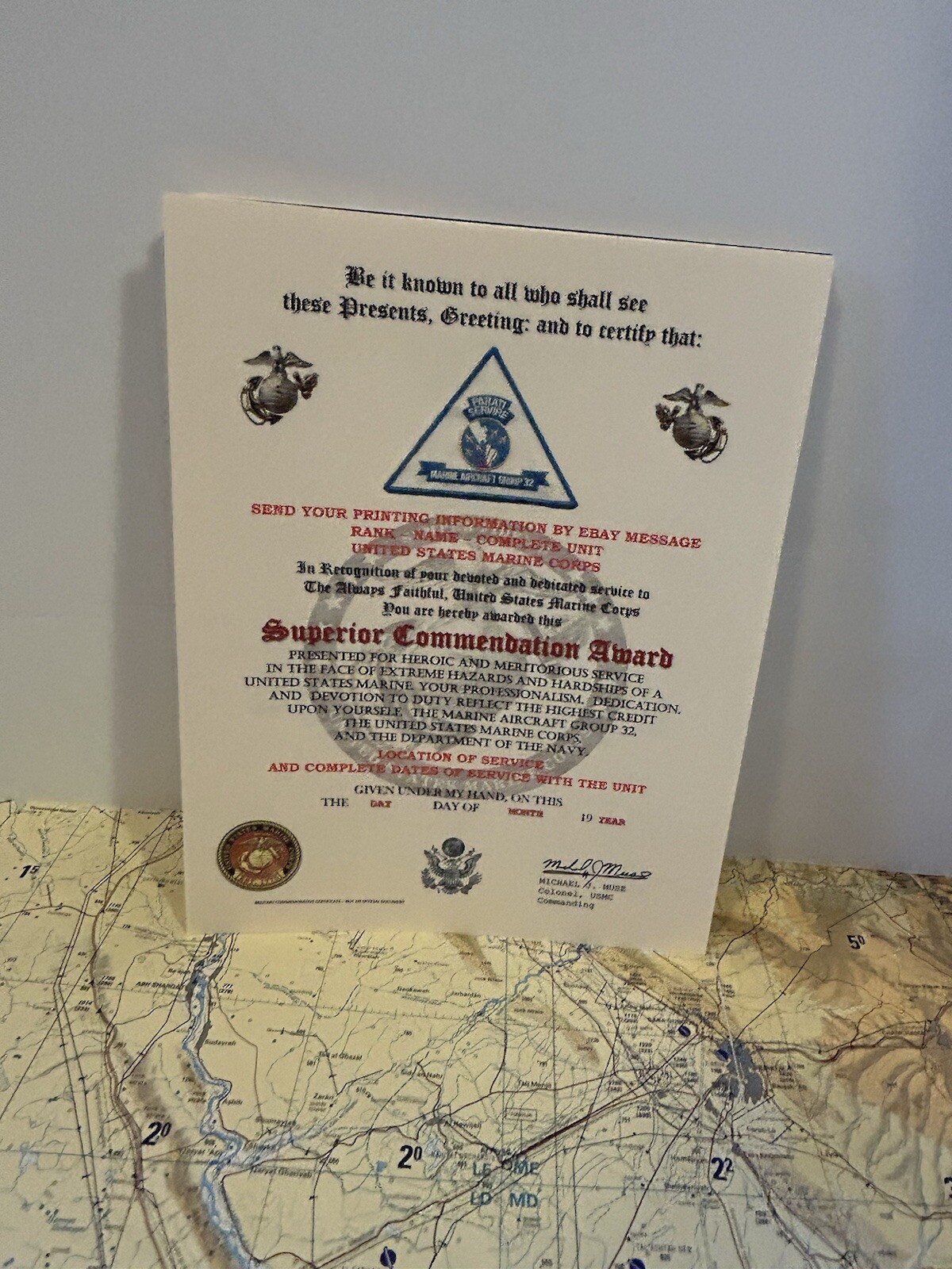 U.S.M.C. / MARINE AIRCRAFT GROUP 32 - SUPERIOR COMMENDATION AWARD