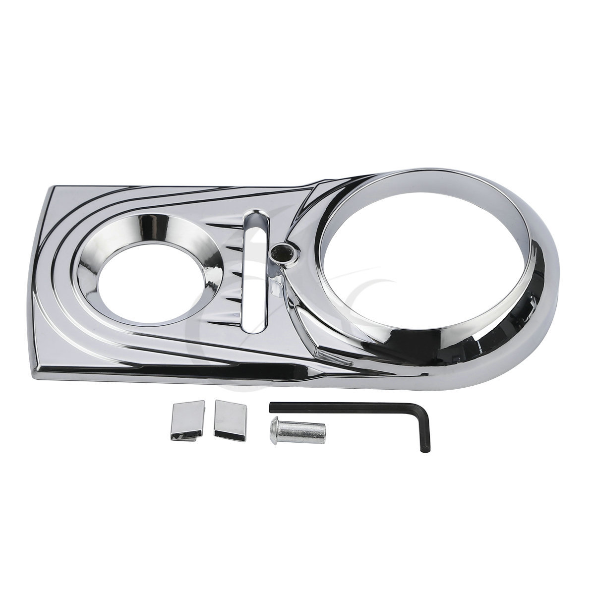 Chrome/Black Dash Panel Insert Cover Fit For Harley Softail Fatboy 2000-2017