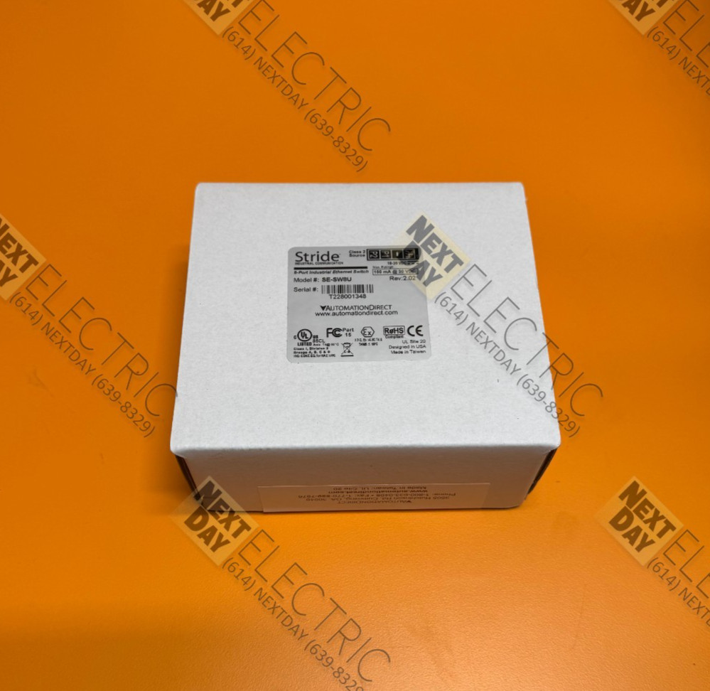 Stride, SE-SW8U, Industrial DIN Rail Ethernet Switch Hub 8 Port 8p 10/100Mbps