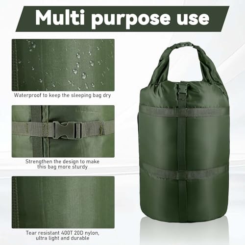 35L Compression Sack for Sleeping Bag, 400T 20D Nylon Waterproof & Tear
