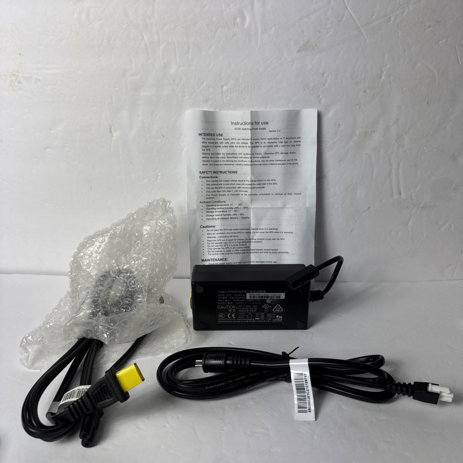New Original OEM Okin Power Supply Adapter 2-Pin For Serta Ergomotion